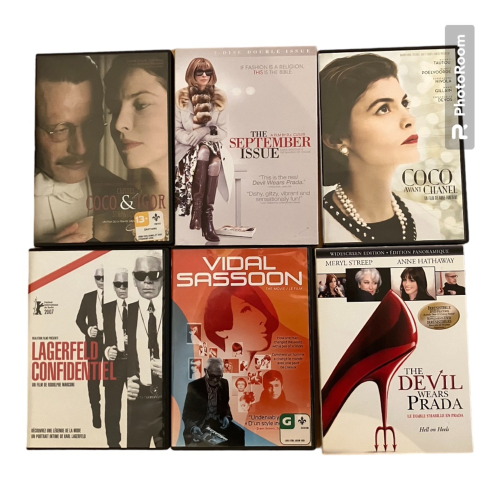 BUNDLE! Lot of 5 fashion related DVD - Chanel, Lagerfeld, Sassoon